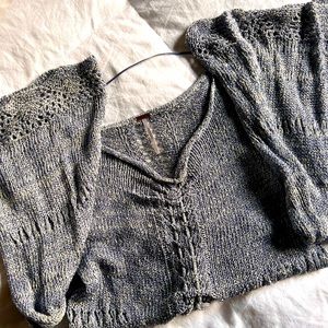 free people crocheted sweater size L